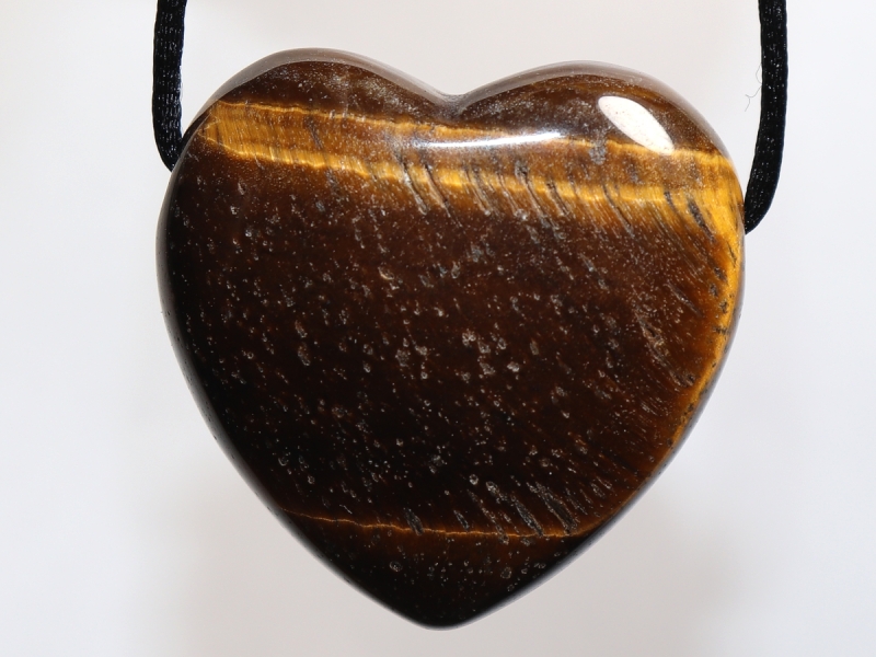 tiger's eye with cord or silver 925
