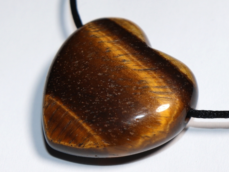 tiger's eye with cord or silver 925