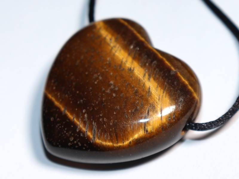 tiger's eye with cord or silver 925