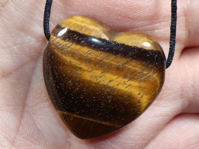 tiger's eye with cord or silver 925