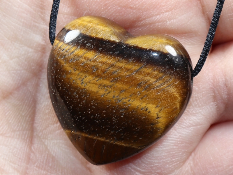 tiger's eye with cord or silver 925
