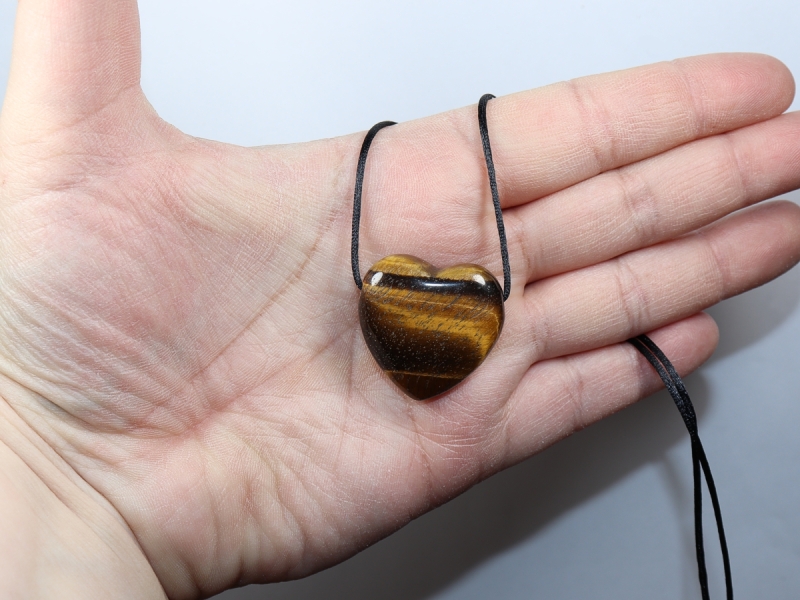 tiger's eye with cord or silver 925