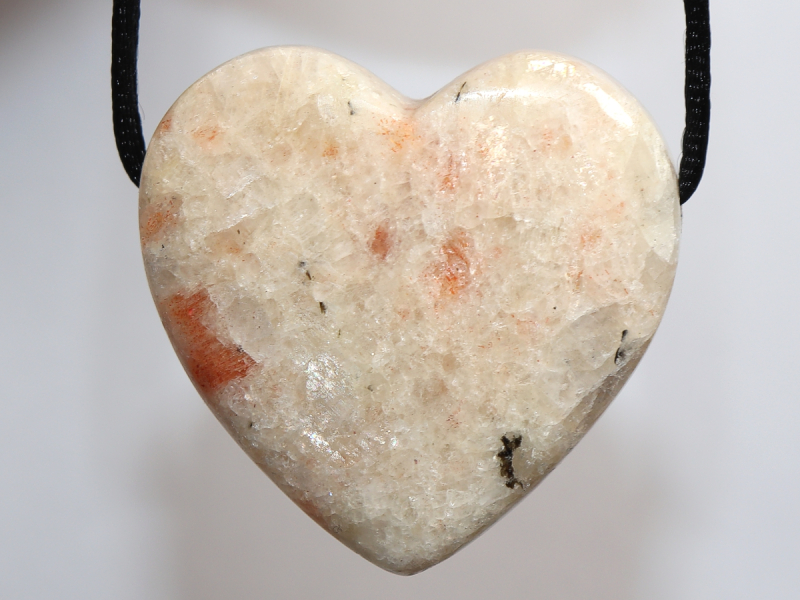 sunstone with cord or silver 925