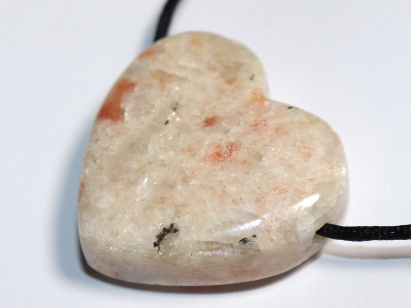 sunstone with cord or silver 925