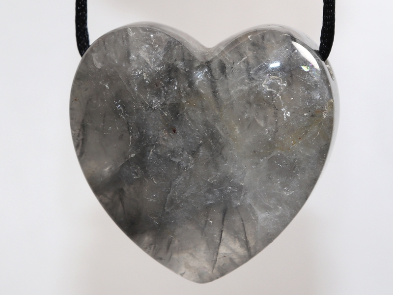Turmalin in Quarz mit Band oder Silber 925