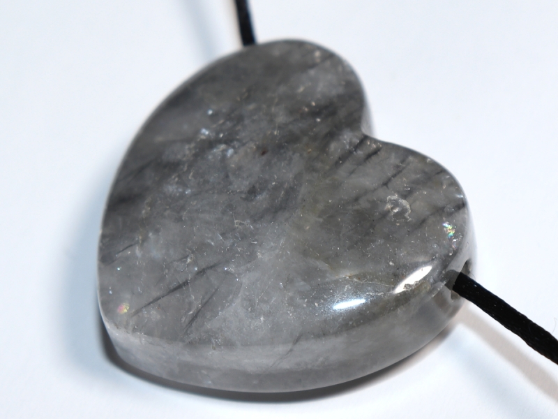 Turmalin in Quarz mit Band oder Silber 925