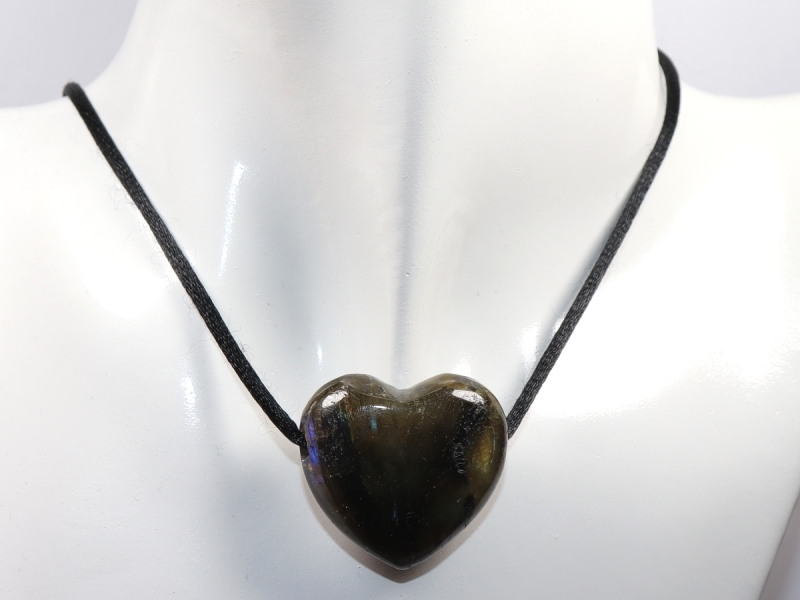 labradorite with cord or silver 925
