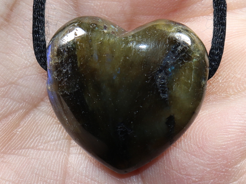 labradorite with cord or silver 925