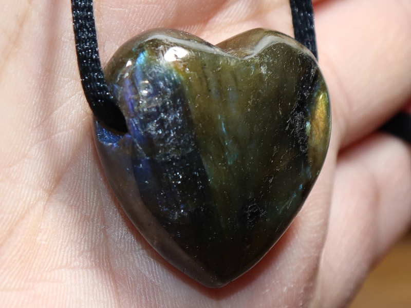 labradorite with cord or silver 925