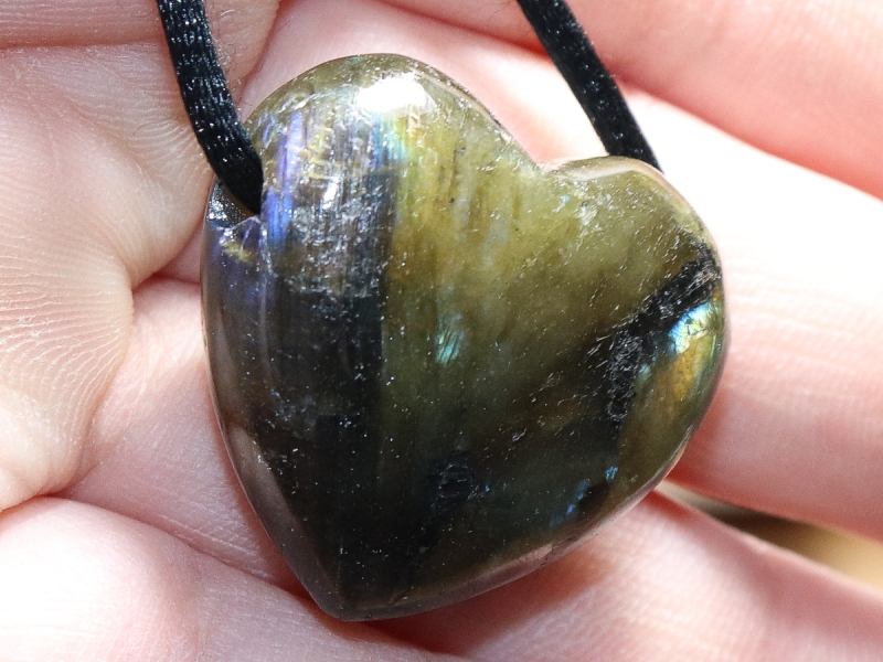 labradorite with cord or silver 925