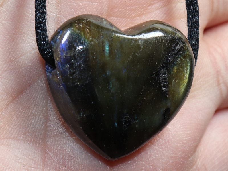 labradorite with cord or silver 925