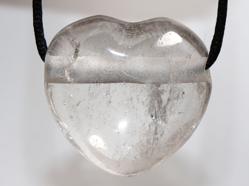 rock crystal with cord or silver 925