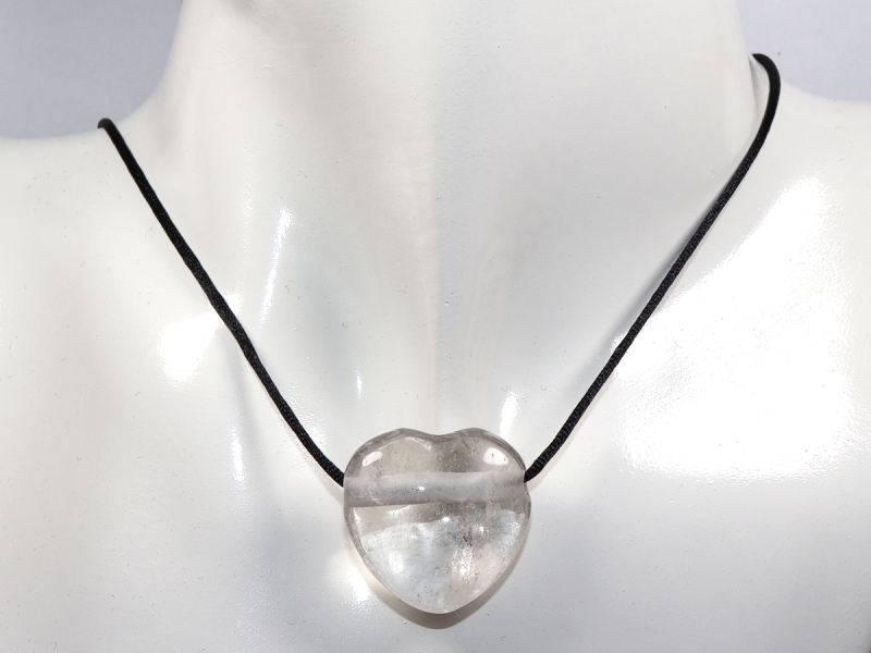 rock crystal with cord or silver 925
