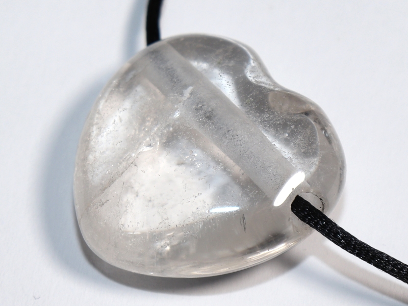 rock crystal with cord or silver 925