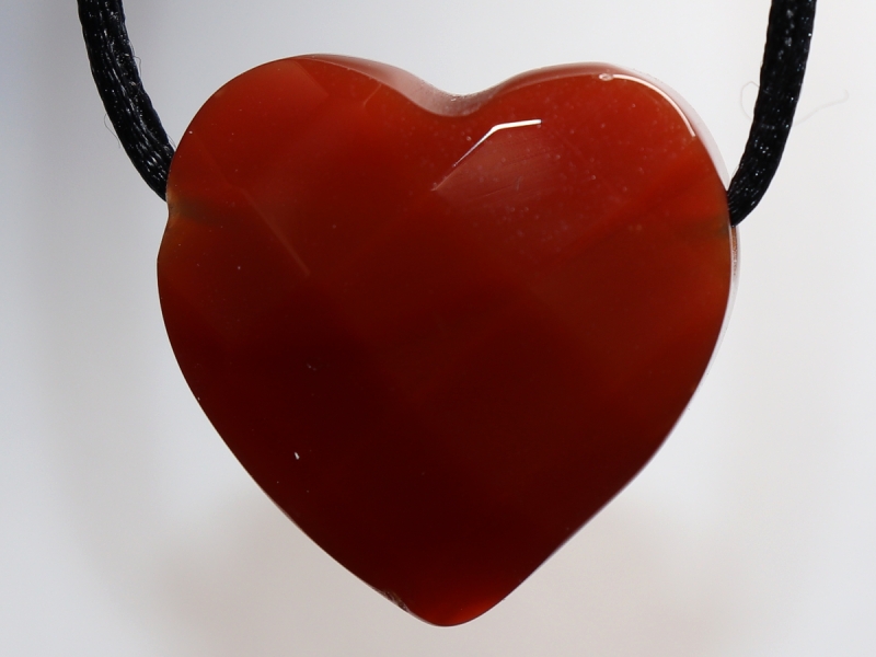 carnelian with cord or silver 925