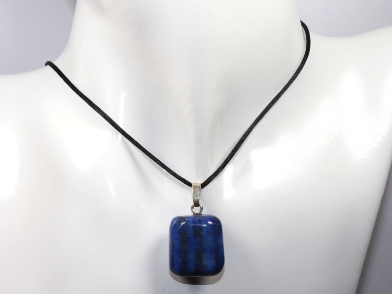 lapis lazuli with cord or silver 925