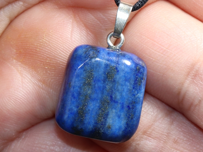 lapis lazuli with cord or silver 925