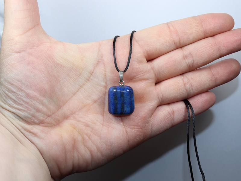 lapis lazuli with cord or silver 925