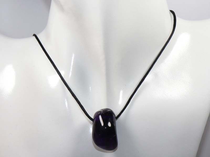 amethyst with cord or silver 925