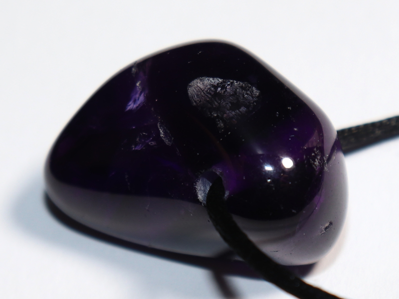 amethyst with cord or silver 925