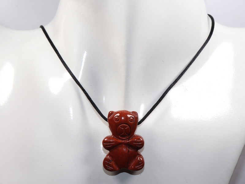 red jasper with cord or silver 925