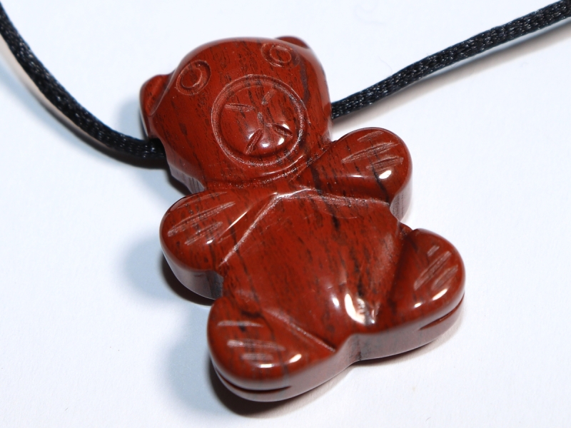 red jasper with cord or silver 925