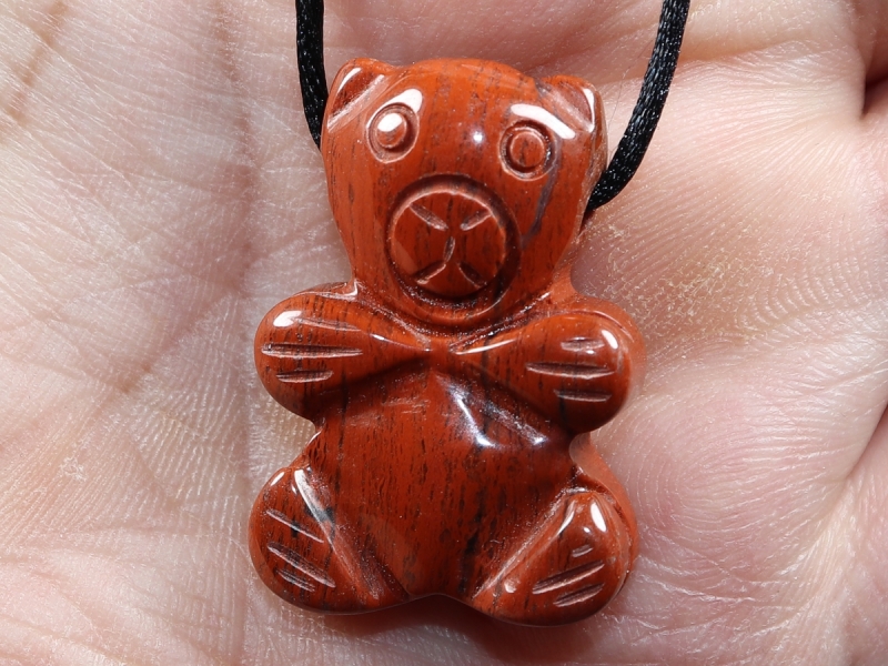 red jasper with cord or silver 925