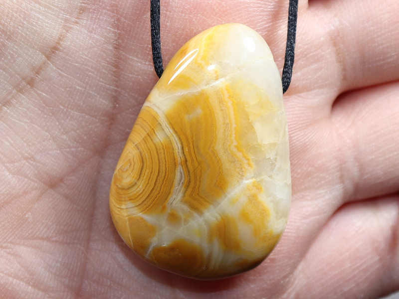 crazy lace agate with cord or silver 925