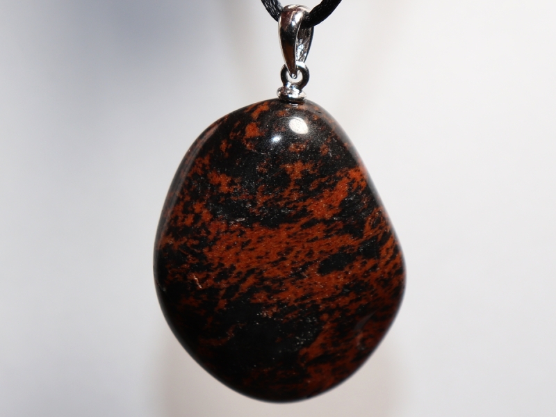 Mahagoniobsidian mit Band oder Silber 925