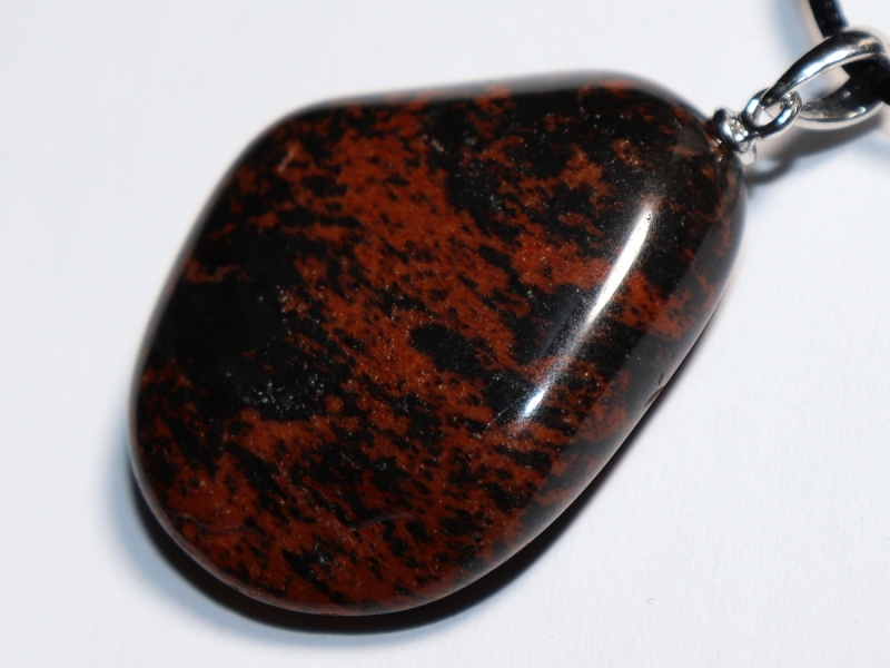 Mahagoniobsidian mit Band oder Silber 925