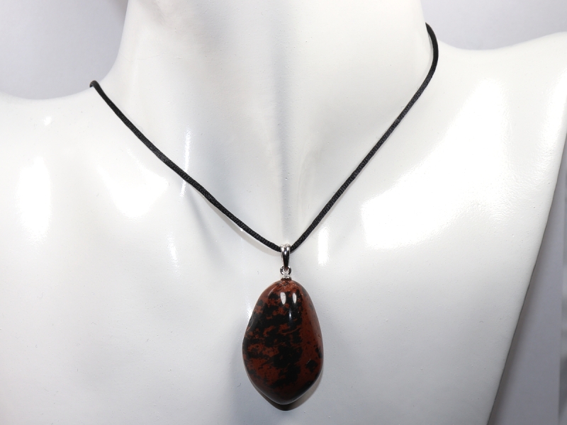 Mahagoniobsidian mit Band oder Silber 925
