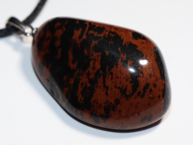 Mahagoniobsidian mit Band oder Silber 925