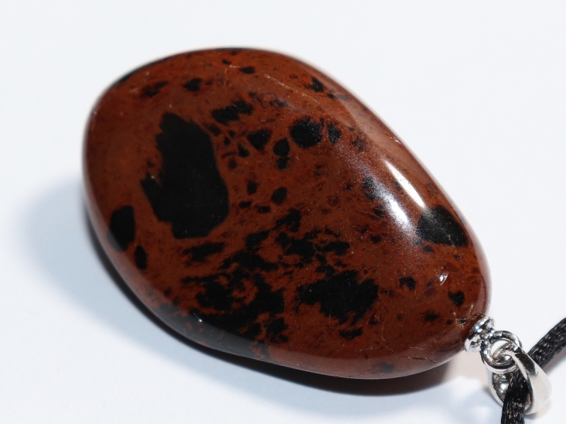 Mahagoniobsidian mit Band oder Silber 925