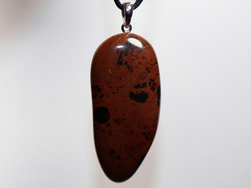 Mahagoniobsidian mit Band oder Silber 925