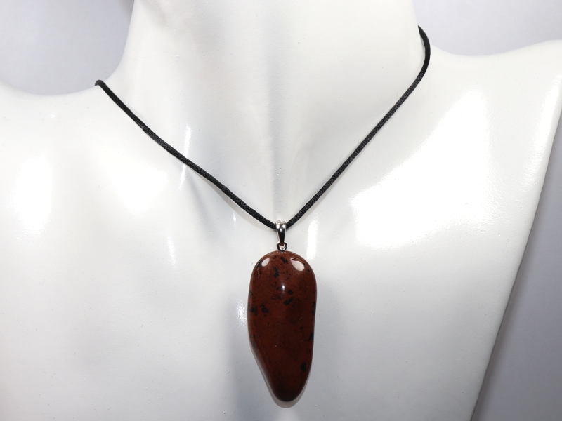 Mahagoniobsidian mit Band oder Silber 925