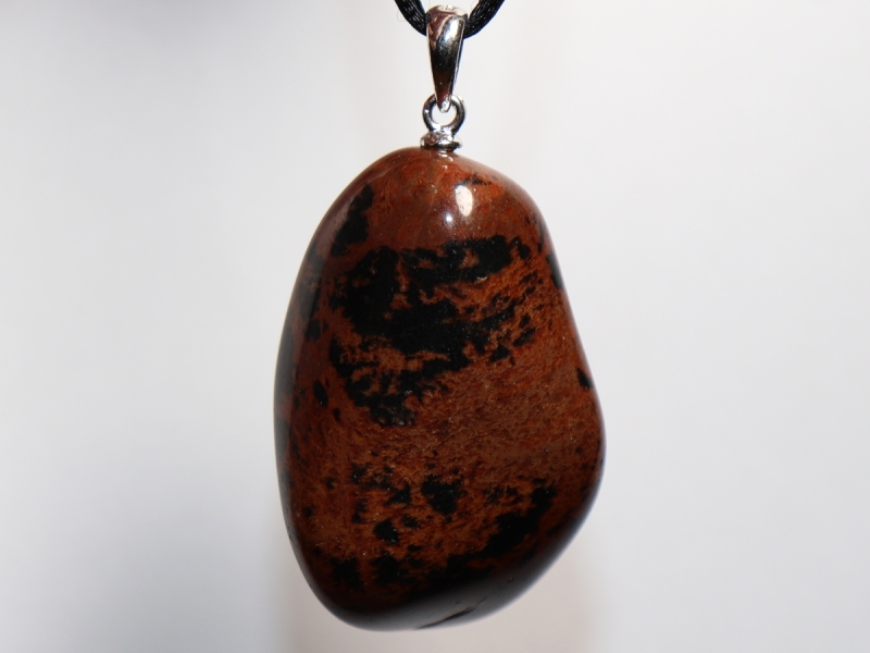 Mahagoniobsidian mit Band oder Silber 925