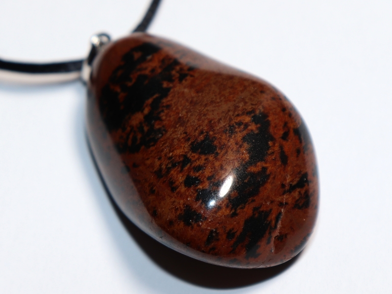 Mahagoniobsidian mit Band oder Silber 925