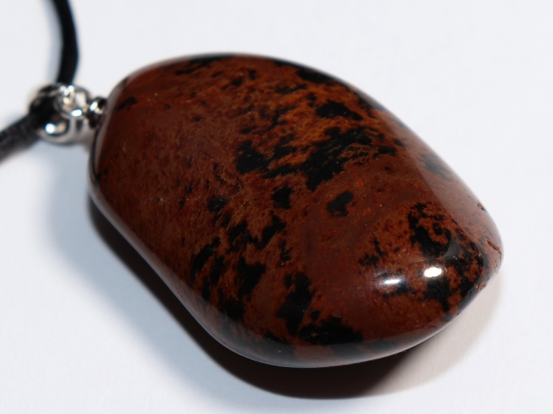 Mahagoniobsidian mit Band oder Silber 925