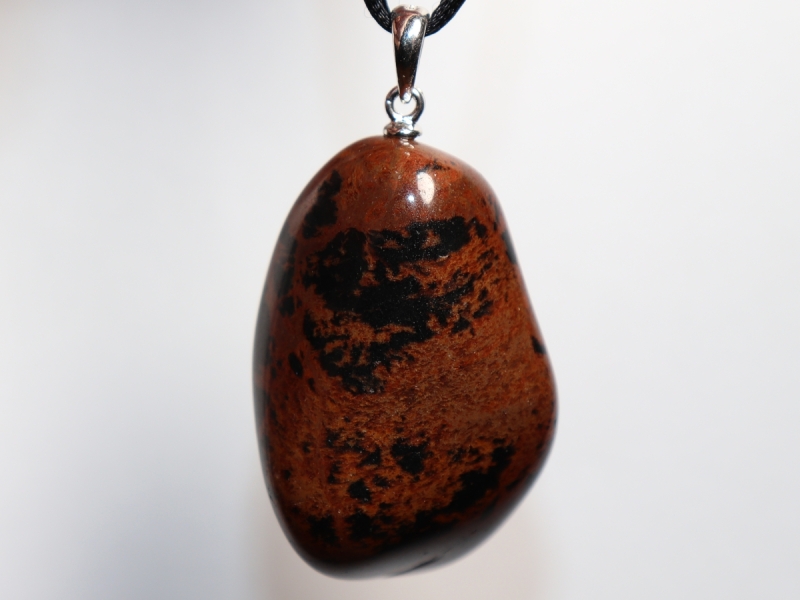 Mahagoniobsidian mit Band oder Silber 925