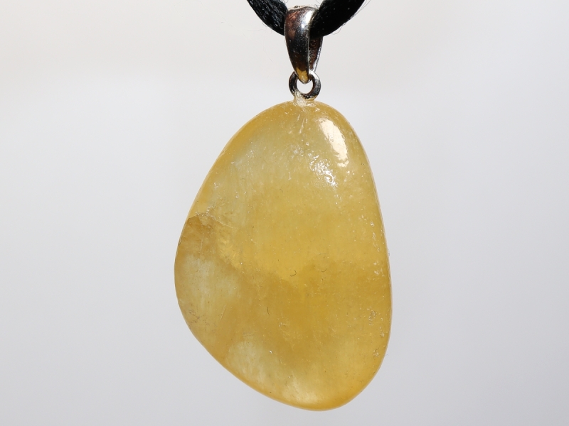 Orangencalcit mit Band oder Silber 925