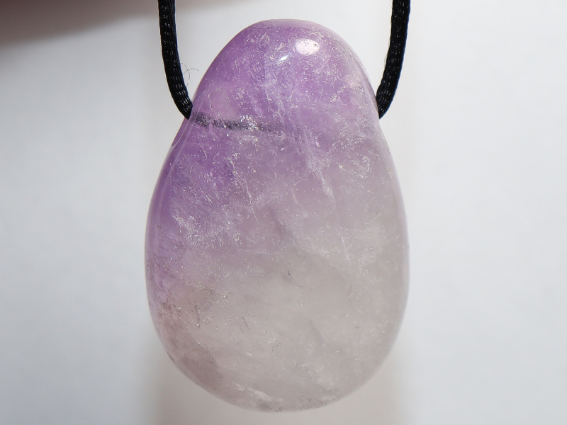 amethyst with cord or silver 925