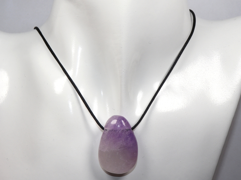 amethyst with cord or silver 925
