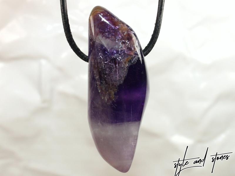 Amethyst on cord