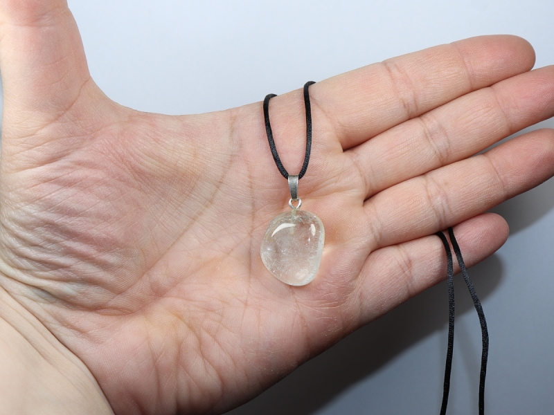 topaz with cord or silver 925