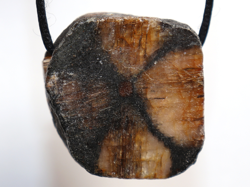 cross stone with cord or silver 925