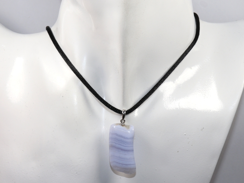 chalcedony with cord or silver 925
