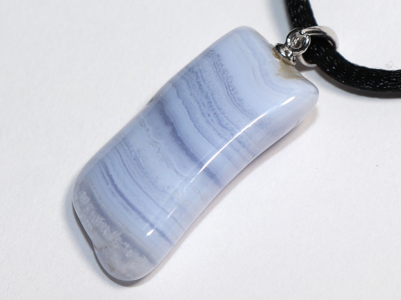 chalcedony with cord or silver 925