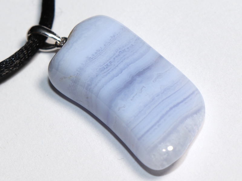 chalcedony with cord or silver 925