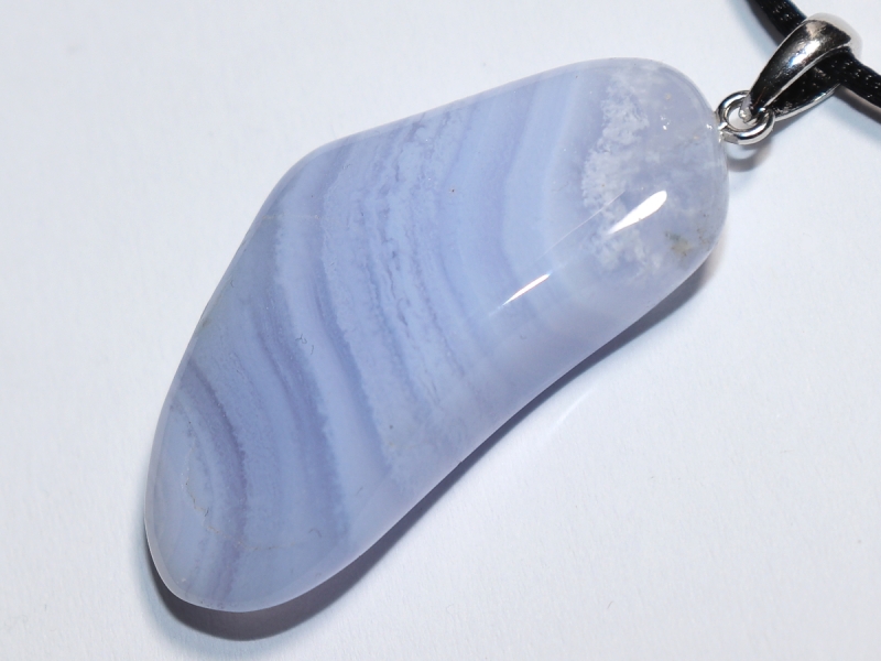 chalcedony with cord or silver 925