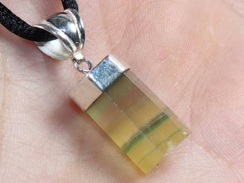 Fluorit mit Band oder Silber 925